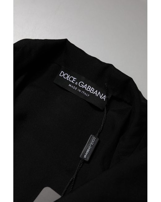 Dolce & Gabbana Black Silk Sheer Long Sleeves Blouse Top for men