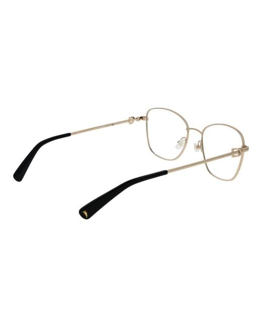 Longchamp Brown Black Metal Glasses (frames)