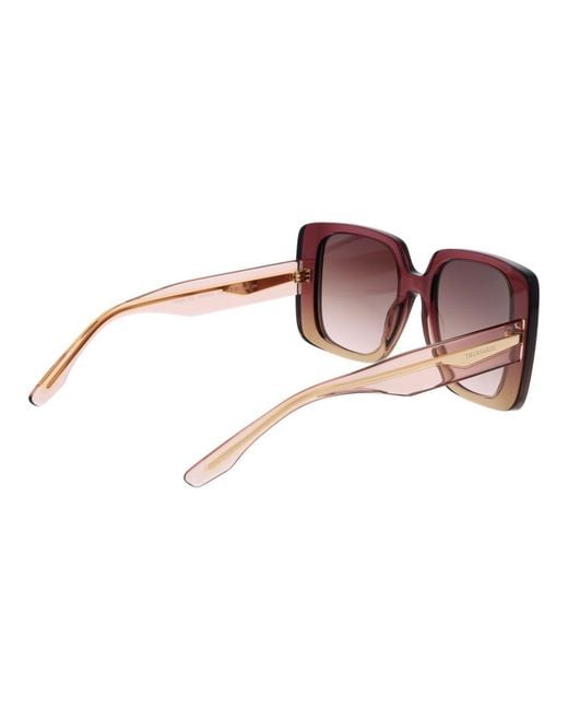 Trussardi Brown Pink Acetate Sunglasses
