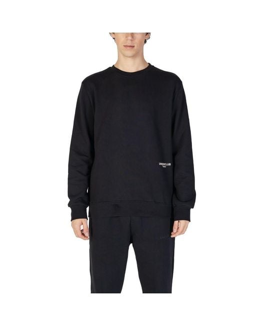 Underclub Black Cotton Sweatshirt for men