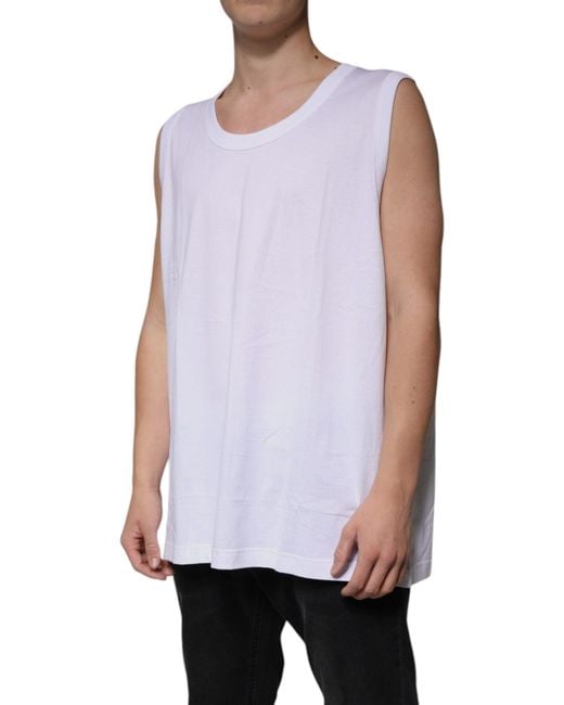 Dolce & Gabbana Purple Classic Sleeveless Tshirt for men
