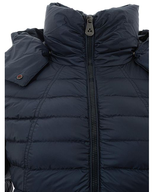 Peuterey Blue Quilted Jacket With Hood
