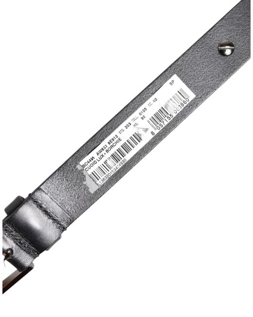 Dolce & Gabbana Black Leather Belt With Metal Buckle for men