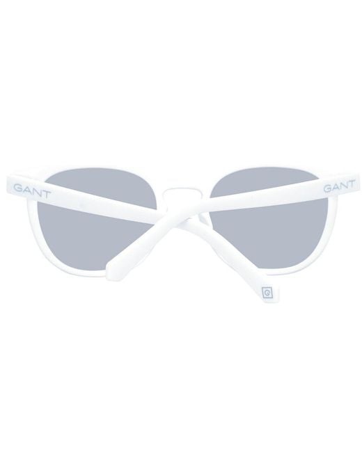 Gant White G7001 Round Sunglasses for men