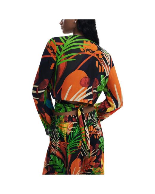 Desigual Green Viscose Top