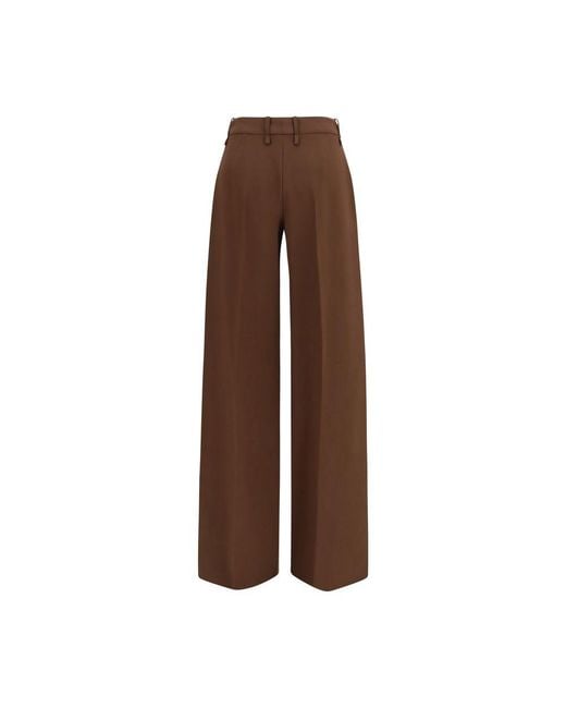 Ermanno Scervino Brown Viscose Flared Pants