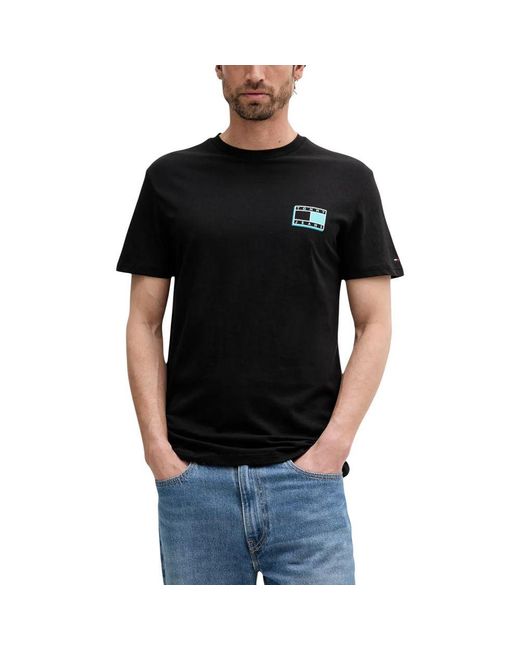 Tommy Hilfiger Black Recycled Cotton T for men