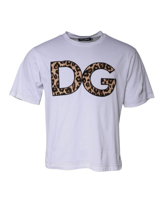 Dolce & Gabbana Gray Dg Logo Cotton Shorts Sleeves T-Shirt for men