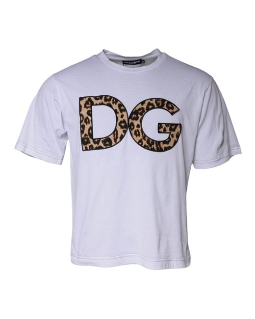 Dolce & Gabbana Gray Dg Logo Cotton Shorts Sleeves T-Shirt for men