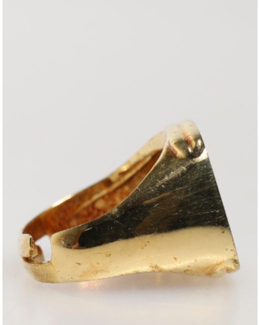 Dolce & Gabbana Black Tone Real Brass Enamel "J\ Adjustable Rings for men