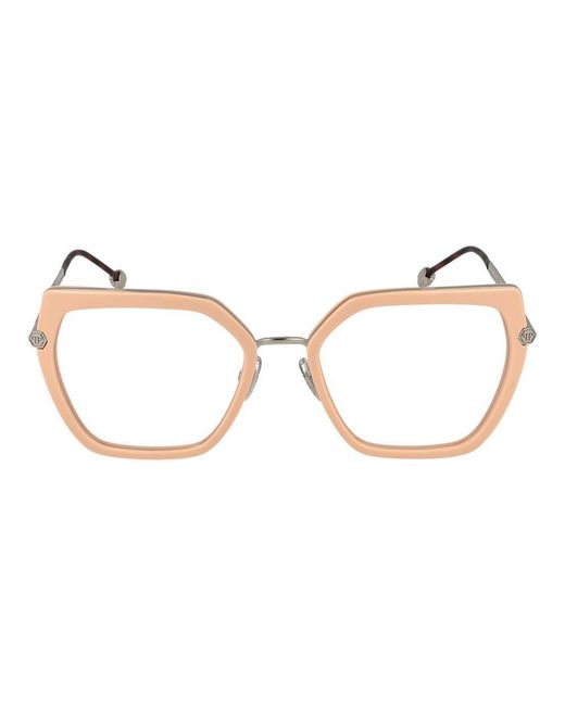 Philipp Plein Metallic Metal & Plastic Glasses (Frames) for men