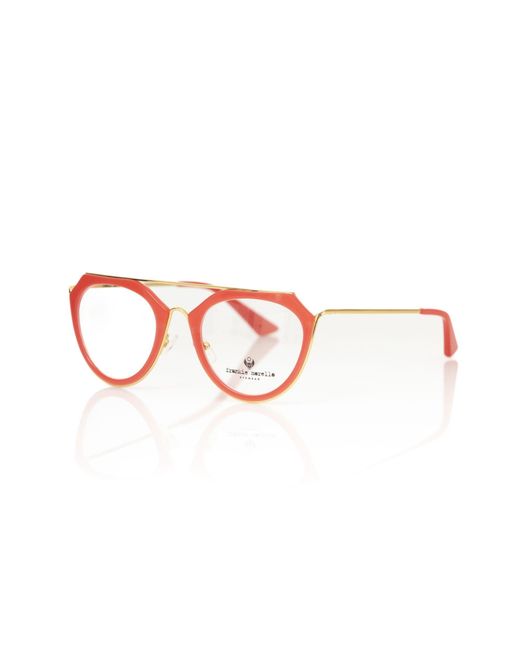 Frankie Morello Red Aviator Coral Profile Chic Eyeglasses