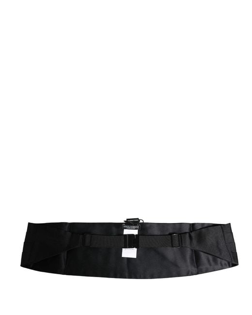 Dolce & Gabbana Black 100% Silk Wide Belt Waist Cummerbund for men