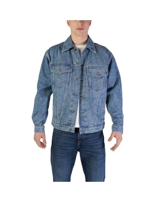 Boss Light Blue Cotton Denim Jacket for men