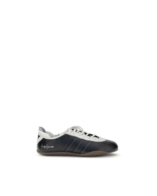 Y-3 Black Calf Leather Bos Taurus Low Top Sneakers - Eu41/us8 for men