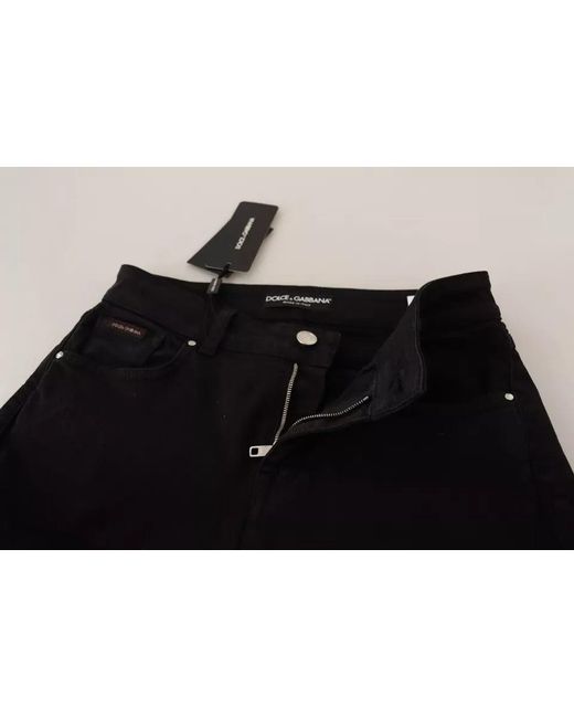 Dolce & Gabbana Black Cotton Stretch Skinny Denim Jeans