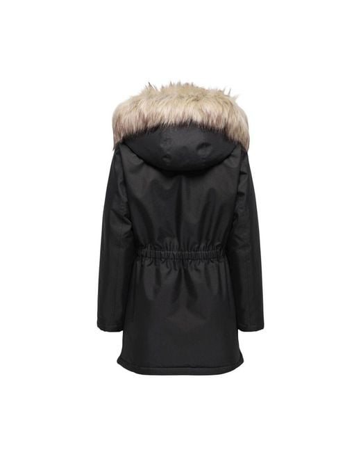 ONLY Black Recycled Polyester Parka