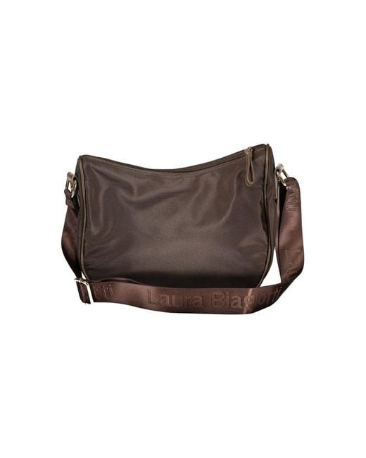Laura Biagiotti Brown Marrone Polyester Handbag