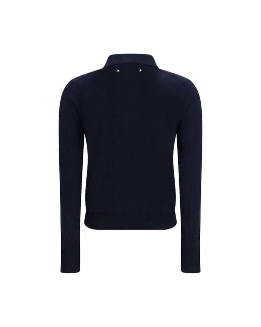 Golden Goose Deluxe Brand Blue Wool Oves Aries Shirt