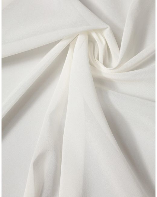Dolce & Gabbana White Silk Neck Wrap Shawl Stole 200Cm X 64Cm Scarf