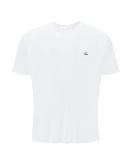 Vivienne Westwood White Classic T-Shirt With Orb Logo