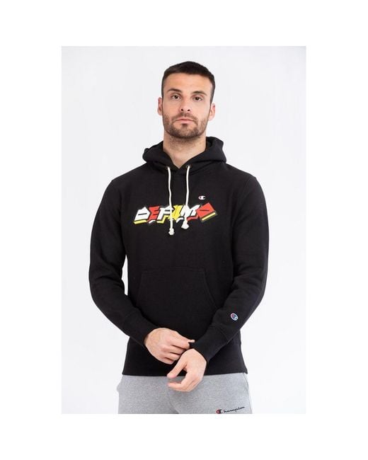 Champion Black Cotton Sweatshirt for men