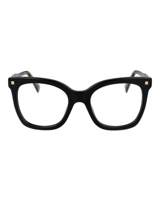 Polaroid Black Square Full-Rim Acetate Optical Frames With Case