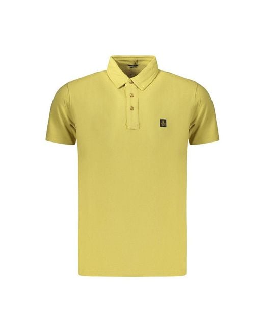 Refrigiwear Yellow Cotton Men's Polo for men