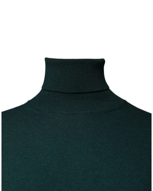 Dolce & Gabbana Green Cashmere Turtleneck Men Pullover Sweater for men