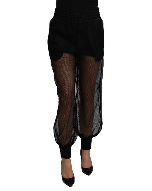 Dolce & Gabbana Black Silk-Blend Pant