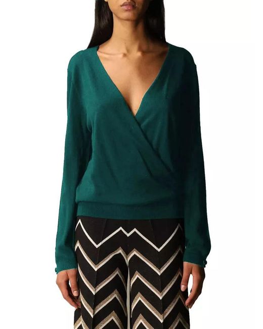 Twin Set Green Silk Sweater Lyst