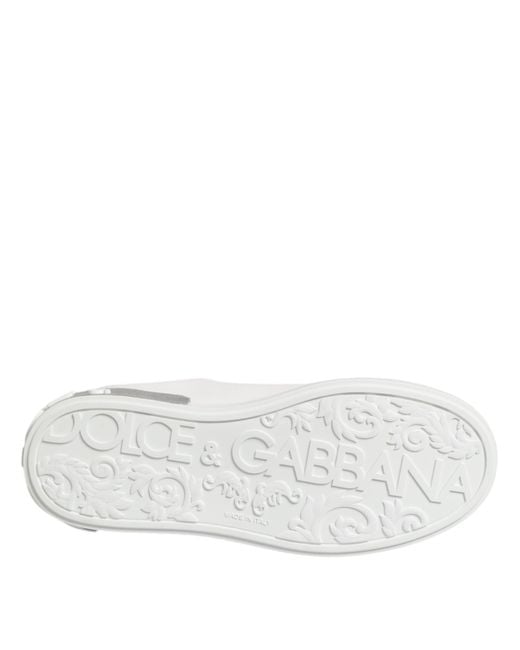 Dolce & Gabbana White Daymaster Leather Sneakers