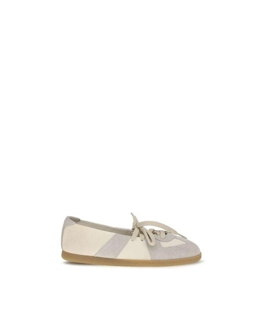 Maison Margiela Natural Beige Calf Leather Bos Taurus Ballet Flats