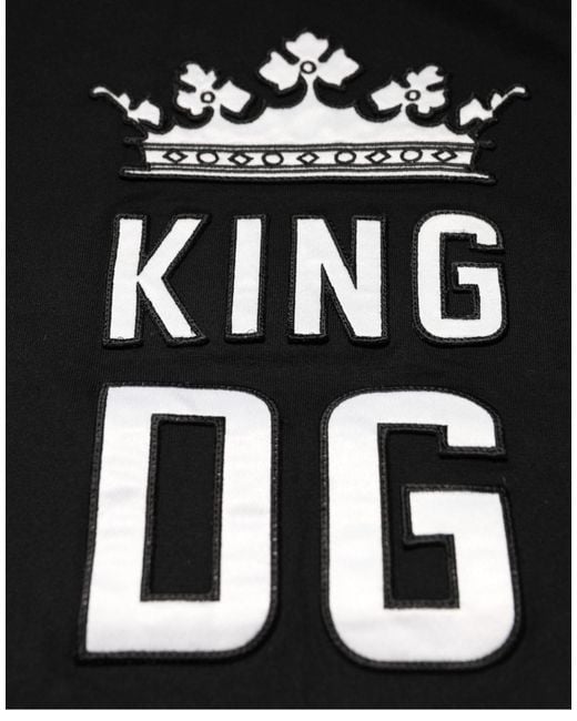 Dolce & Gabbana Black King Dg Graphic Tee for men