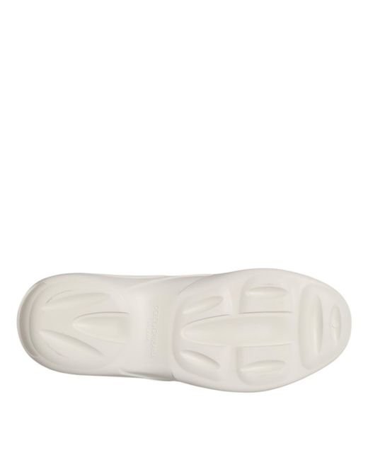 Dolce & Gabbana White Rubber Slides Low Top Sneakers Shoes for men