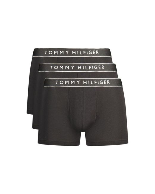 Tommy Hilfiger Gray Black Cotton Men's Boxer Short for men