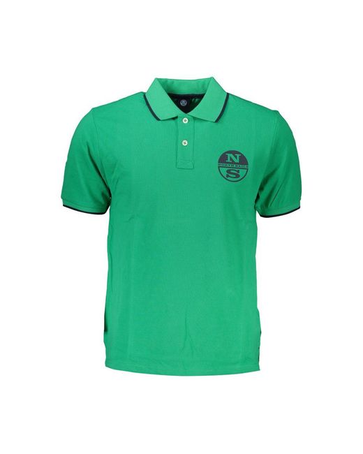 North Sails Green Cotton Polo Shirt for men