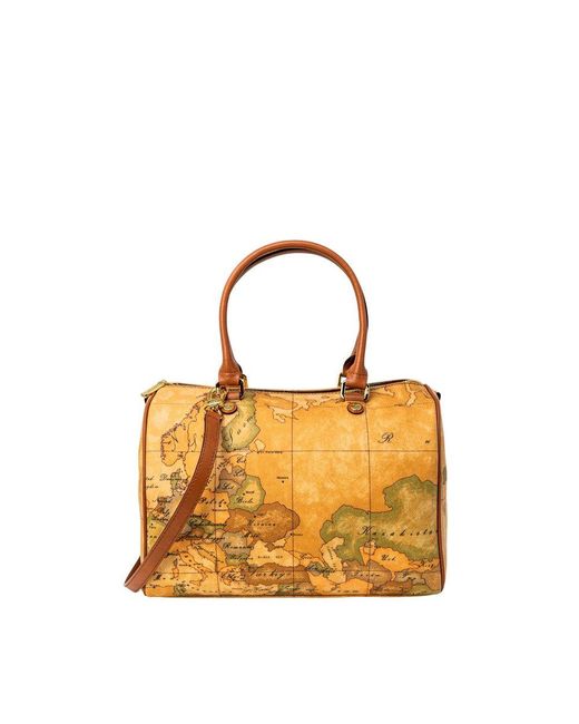 Alviero Martini 1A Classe Yellow Beige Leather Handbag
