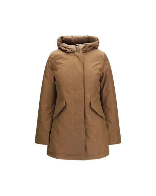 Woolrich Brown Cotton Parka