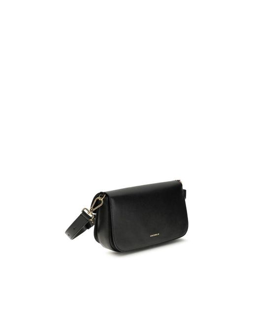 Coccinelle Black Calf Leather Bos Taurus Shoulder Bag