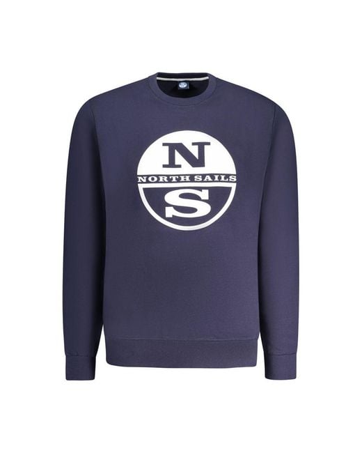 North Sails Blue Cotton Sweater for men