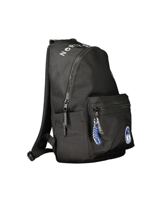 North Sails Gray Nero Polyester Uomo Backpack With Versatile Design for men