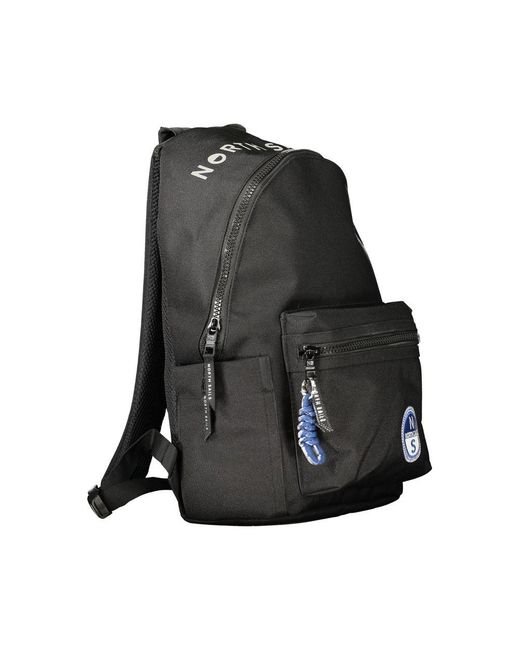North Sails Gray Nero Polyester Uomo Backpack With Versatile Design for men