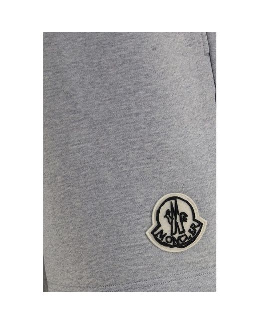 Moncler Gray Cotton Bermuda Shorts for men