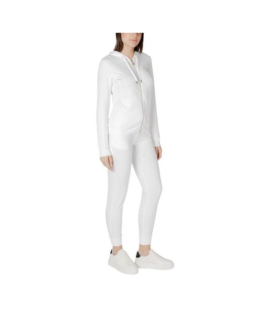 EA7 White Cream Polyester Tracksuit