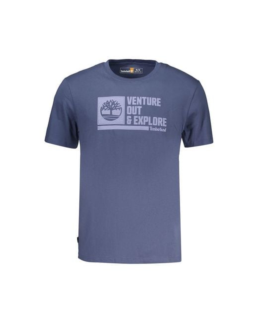 Timberland Blue Cotton Men's T for men
