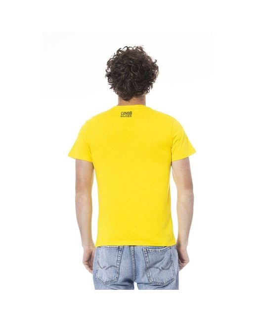 Roberto Cavalli Yellow Cotton Men T for men