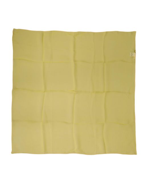 Dolce & Gabbana Yellow Silk Neck Wrap Square Foulard Scarf