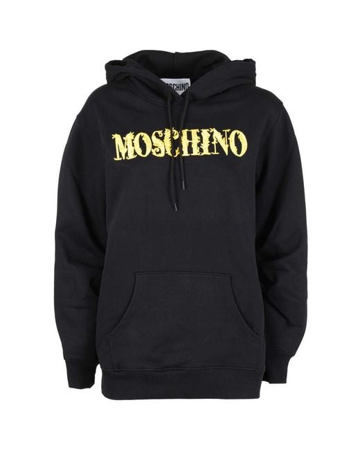 Moschino Couture Blue Black Cotton Sweater