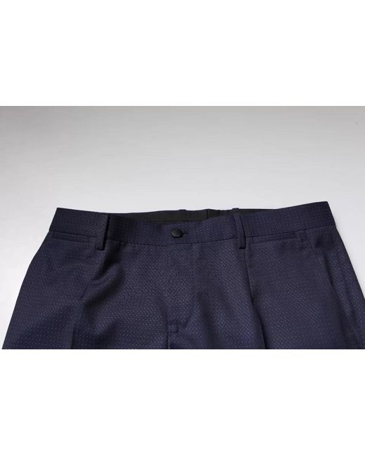 Dolce & Gabbana Dark Blue Cotton Men Dress Pants for men